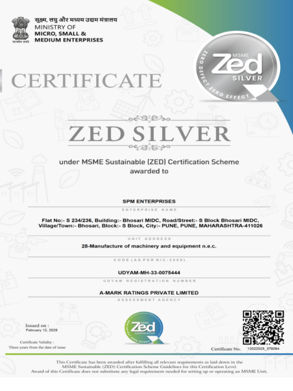 certificate ZED Silver -SPM